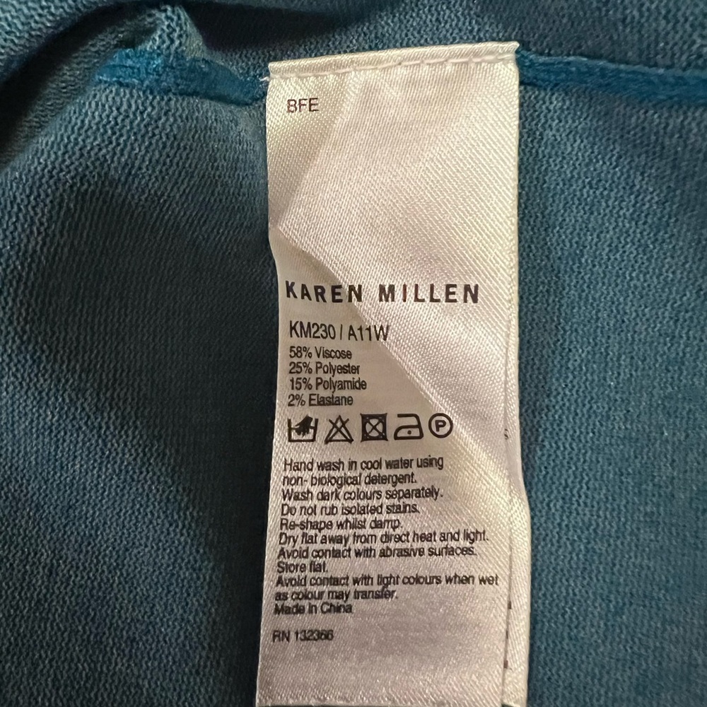 Karen Millen Fit And Flare Knit Dress In Turquoise - image 7